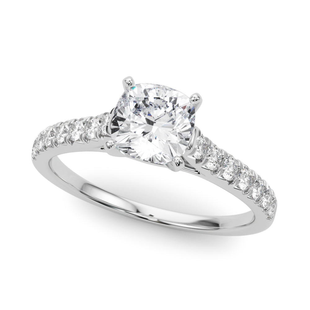 Cushion Cut Lab-Created Diamond Single Row Engagement Ring (1.35 ct. tw.)