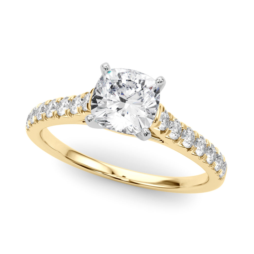 Cushion Cut Lab-Created Diamond Single Row Engagement Ring (1.35 ct. tw.)