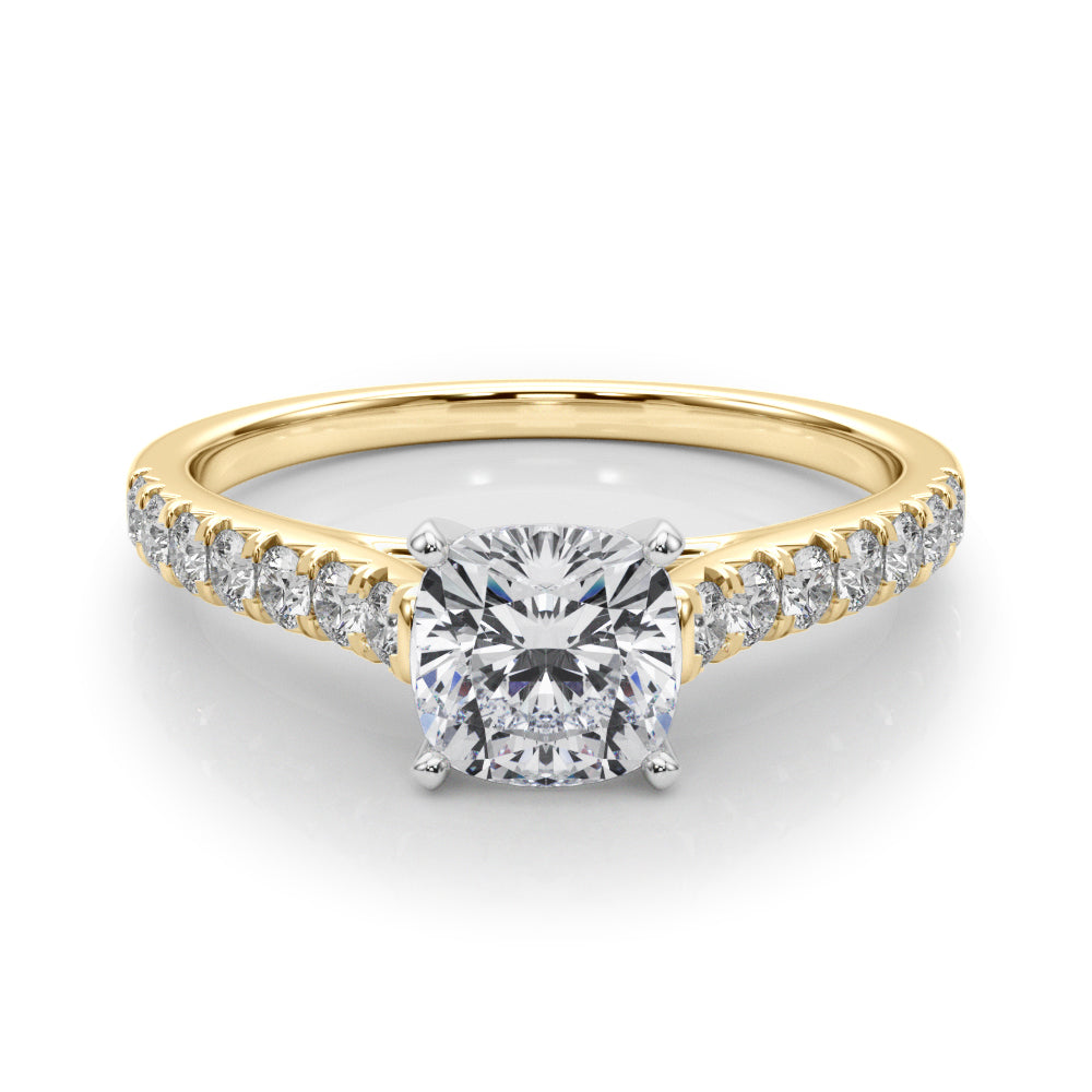 Cushion Cut Lab-Created Diamond Single Row Engagement Ring (1.35 ct. tw.)