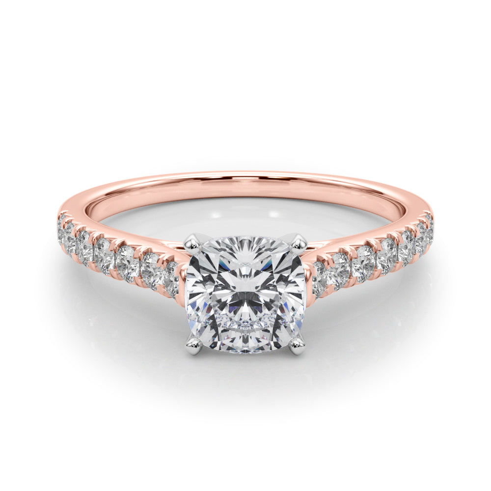 Cushion Cut Lab-Created Diamond Single Row Engagement Ring (1.35 ct. tw.)