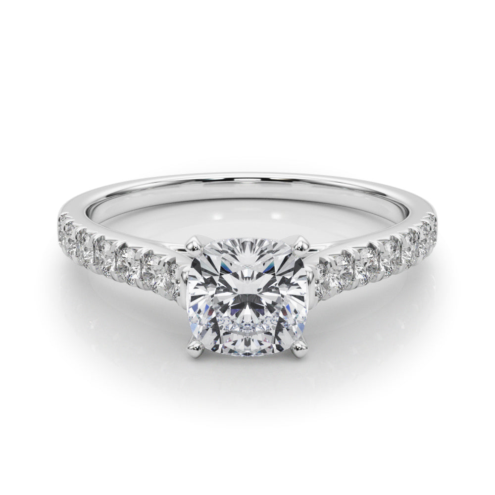 Cushion Cut Lab-Created Diamond Single Row Engagement Ring (1.35 ct. tw.)