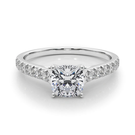 Cushion Cut Lab-Created Diamond Single Row Engagement Ring (1.35 ct. tw.)