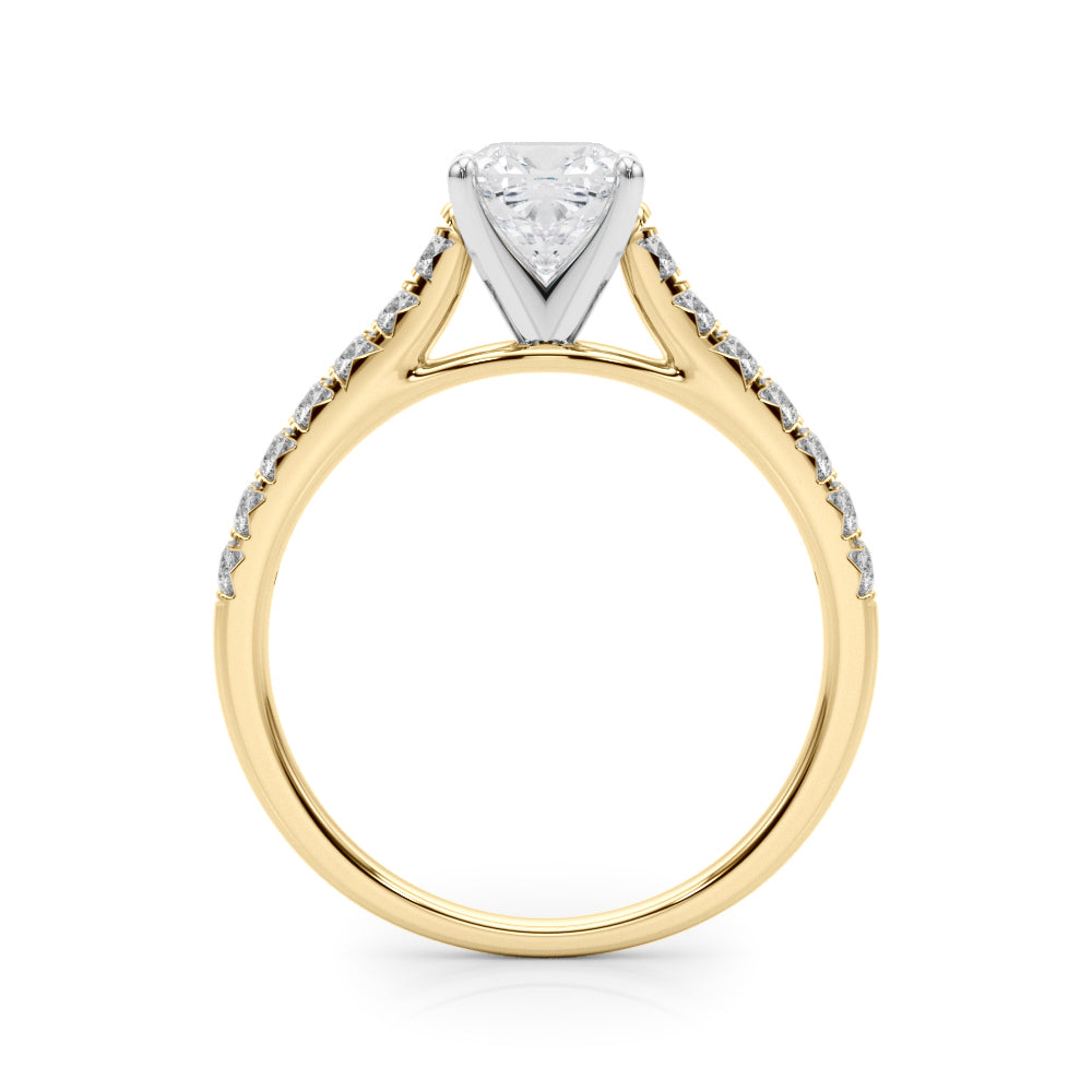 Cushion Cut Lab-Created Diamond Single Row Engagement Ring (1.35 ct. tw.)