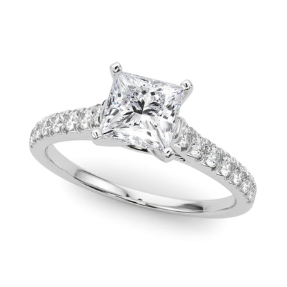 Princess Cut Lab-Created Diamond Single Row Engagement Ring (1.35 ct. tw.)