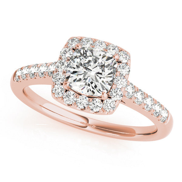 Cushion Cut Veronica Lab-Created Diamond Single Row Halo Engagement Ring (1.35 ct. tw.)