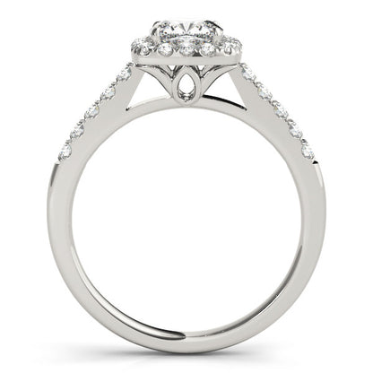 Cushion Cut Veronica Lab-Created Diamond Single Row Halo Engagement Ring (1.35 ct. tw.)