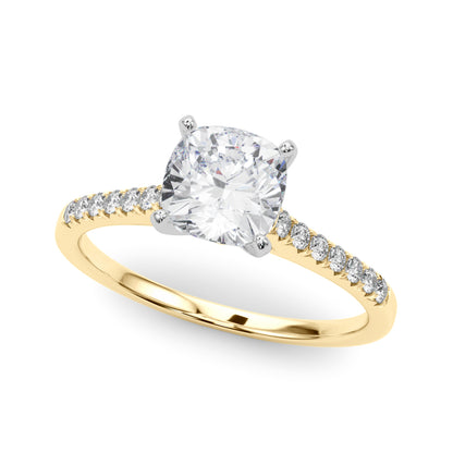 Cushion Cut Lab-Created Diamond Single Row Engagement Ring (1.10 ct. tw.)