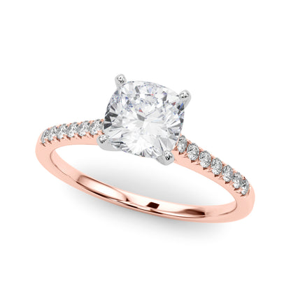 Cushion Cut Lab-Created Diamond Single Row Engagement Ring (1.10 ct. tw.)