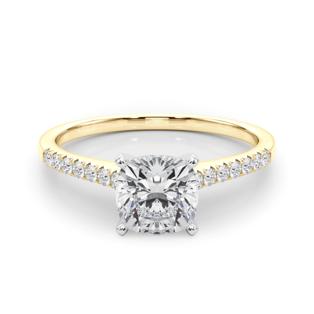 Cushion Cut Lab-Created Diamond Single Row Engagement Ring (1.10 ct. tw.)