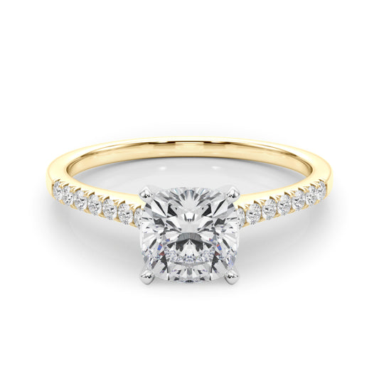 Cushion Cut Lab-Created Diamond Single Row Engagement Ring (1.10 ct. tw.)