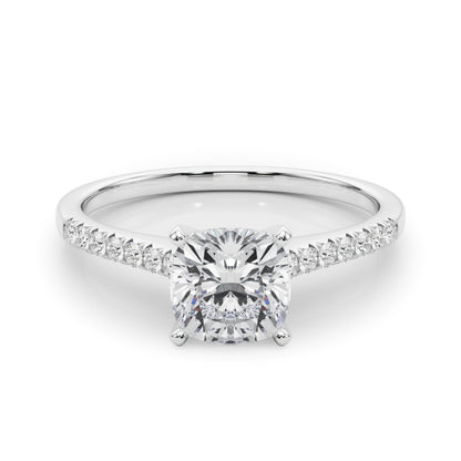 Cushion Cut Lab-Created Diamond Single Row Engagement Ring (1.10 ct. tw.)