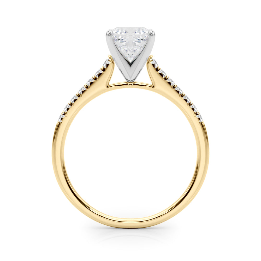 Cushion Cut Lab-Created Diamond Single Row Engagement Ring (1.10 ct. tw.)