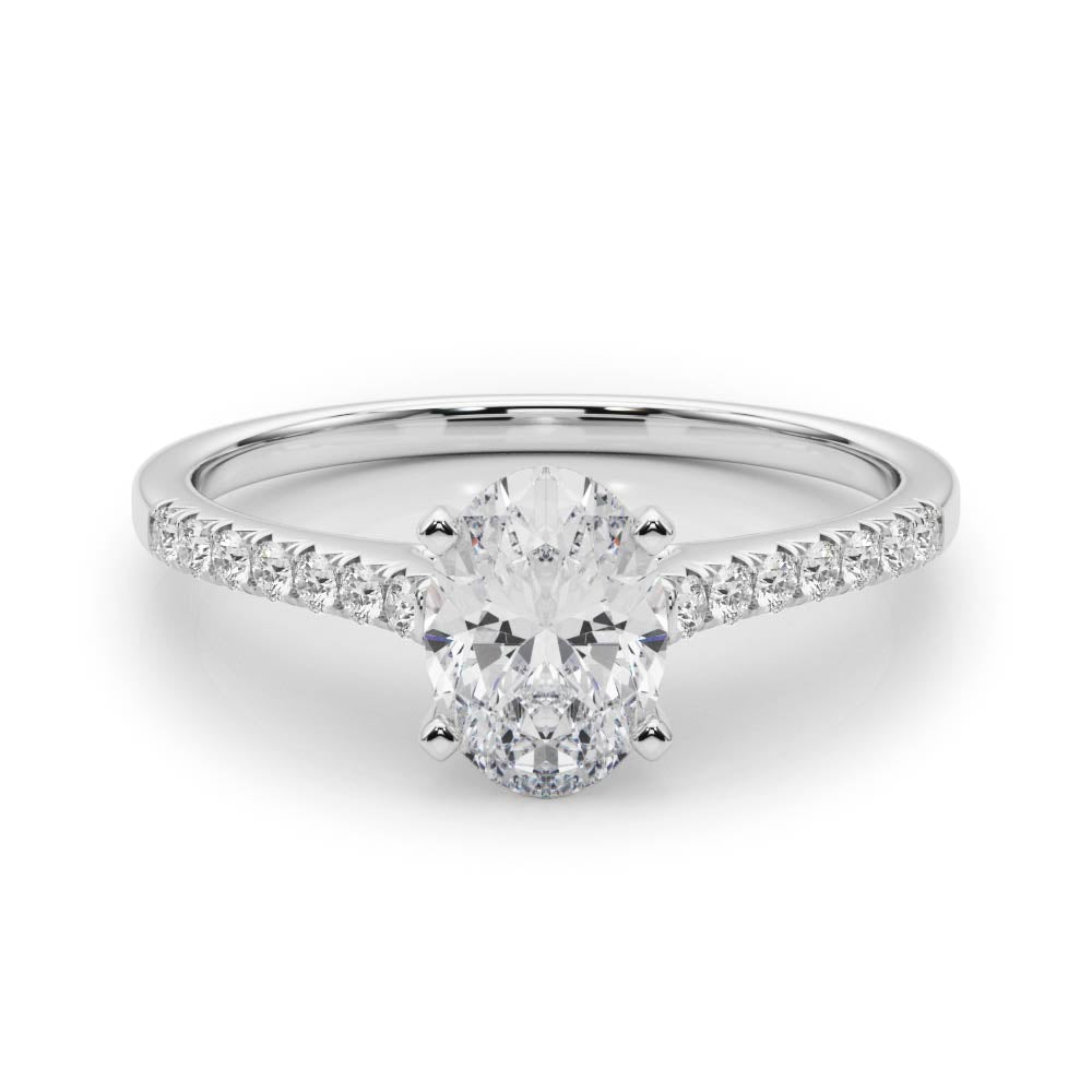 Emery- Oval Cut Lab-Created Diamond Single Row Engagement Ring (1.10 ct. tw.)