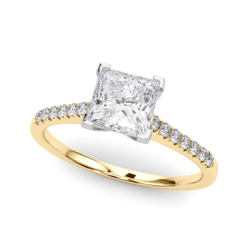 Princess Cut Lab-Created Diamond Single Row Engagement Ring (1.10 ct. tw.)