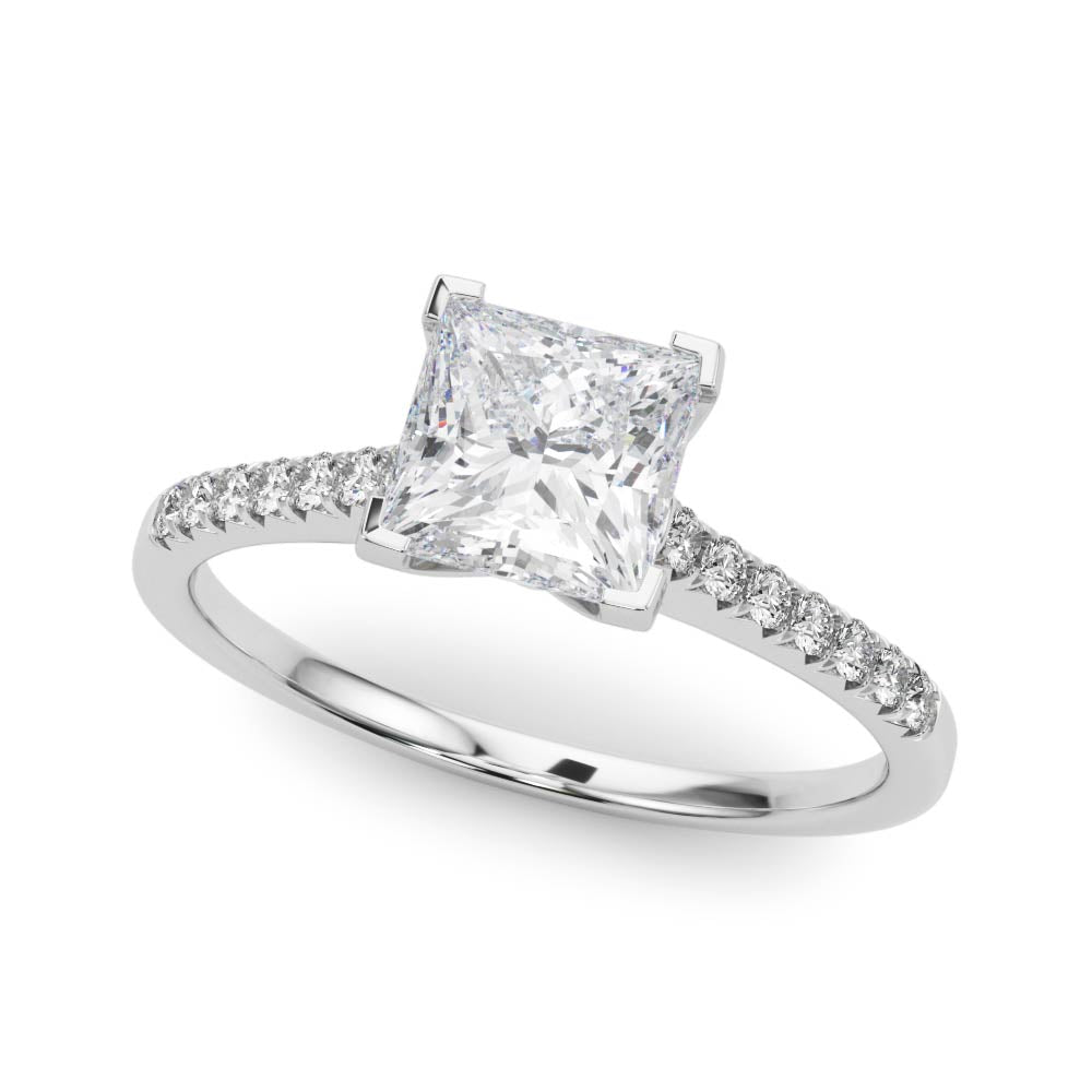 Princess Cut Lab-Created Diamond Single Row Engagement Ring (1.10 ct. tw.)