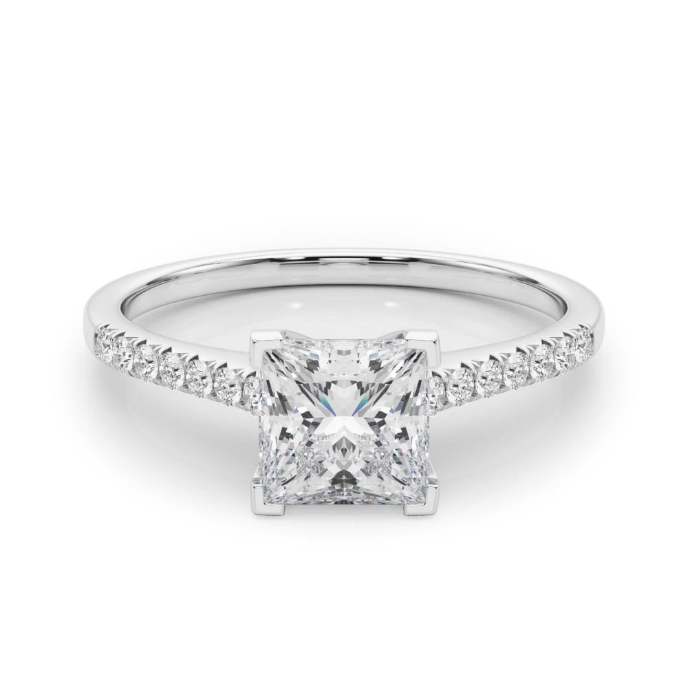 Princess Cut Lab-Created Diamond Single Row Engagement Ring (1.10 ct. tw.)