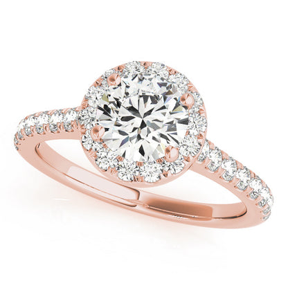 Ava - Round Lab-Created Diamond Halo Single Row Engagement Ring (1.33 CT. TW.)