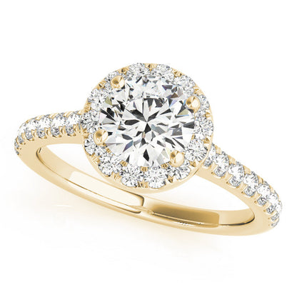 Ava - Round Lab-Created Diamond Halo Single Row Engagement Ring (1.33 CT. TW.)