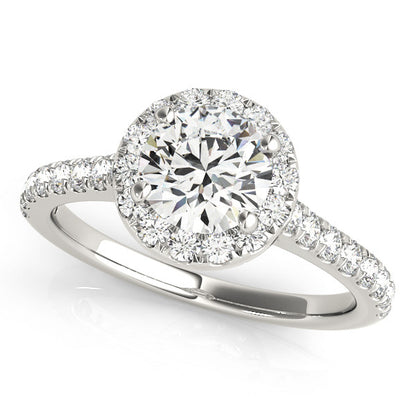 Ava - Round Lab-Created Diamond Halo Single Row Engagement Ring (1.33 CT. TW.)