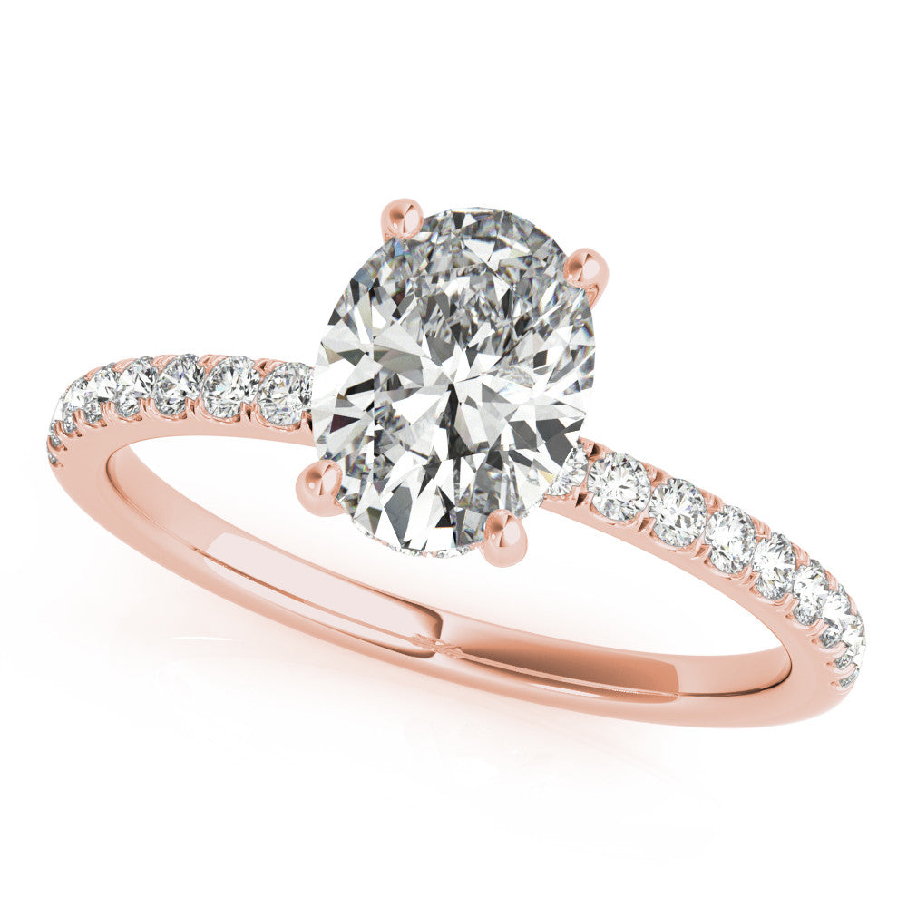 Emery Elise - Oval Cut Lab-Created Diamond Unseen Halo Ring (1.27 ct. tw.)