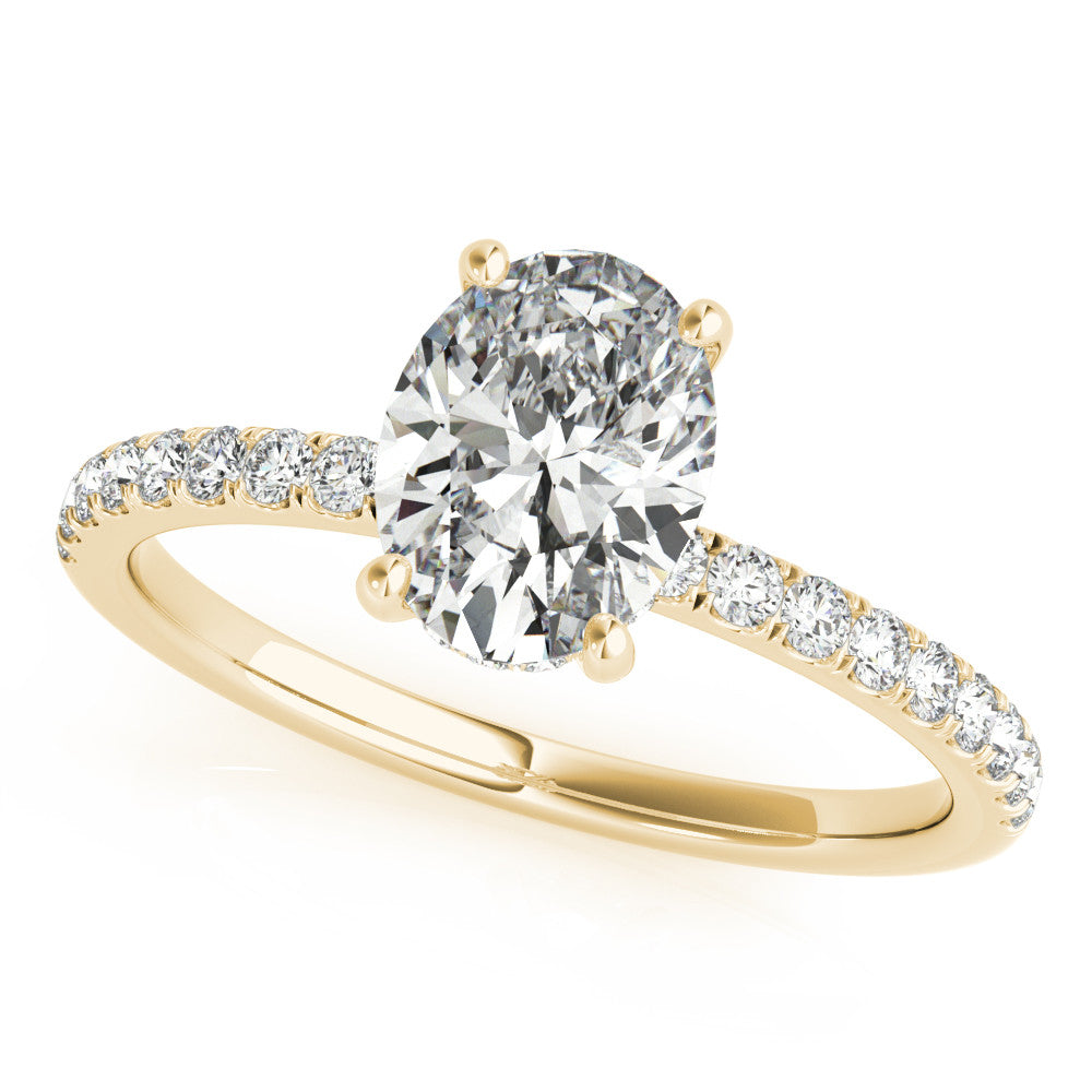 Emery Elise - Oval Cut Lab-Created Diamond Unseen Halo Ring (1.27 ct. tw.)