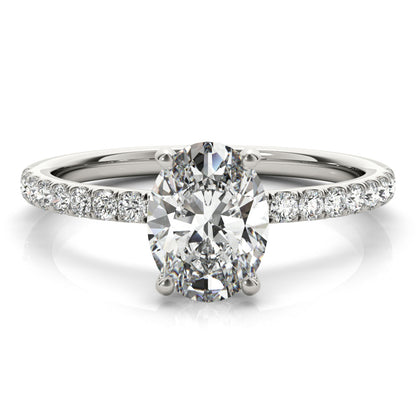 Emery Elise - Oval Cut Lab-Created Diamond Unseen Halo Ring (1.27 ct. tw.)