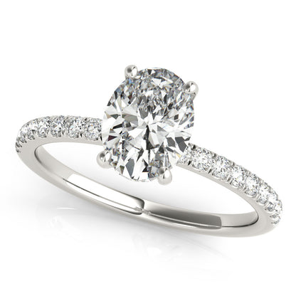 Emery Elise - Oval Cut Lab-Created Diamond Unseen Halo Ring (1.27 ct. tw.)