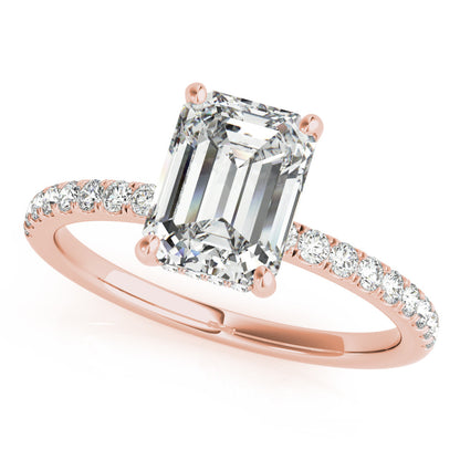 Emery Lab-Created Diamond Single Row Hidden Halo Engagement Ring (1.27 ct.)