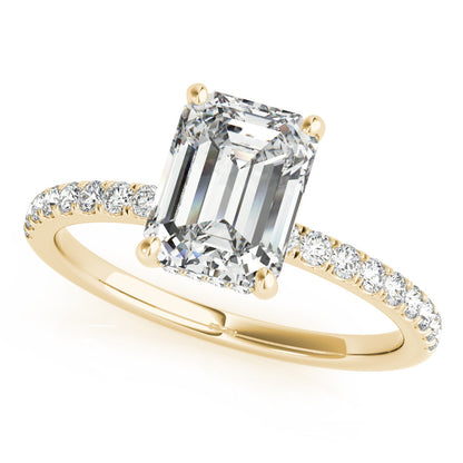 Emery Lab-Created Diamond Single Row Hidden Halo Engagement Ring (1.27 ct.)