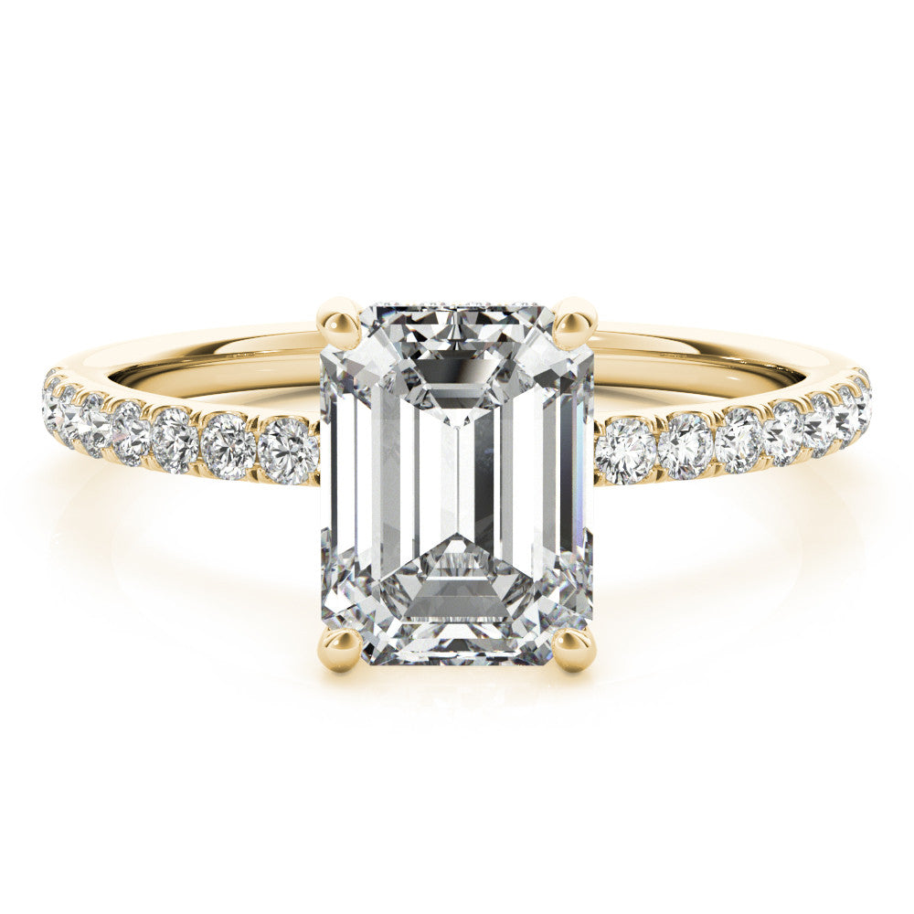 Emery Lab-Created Diamond Single Row Hidden Halo Engagement Ring (1.27 ct.)