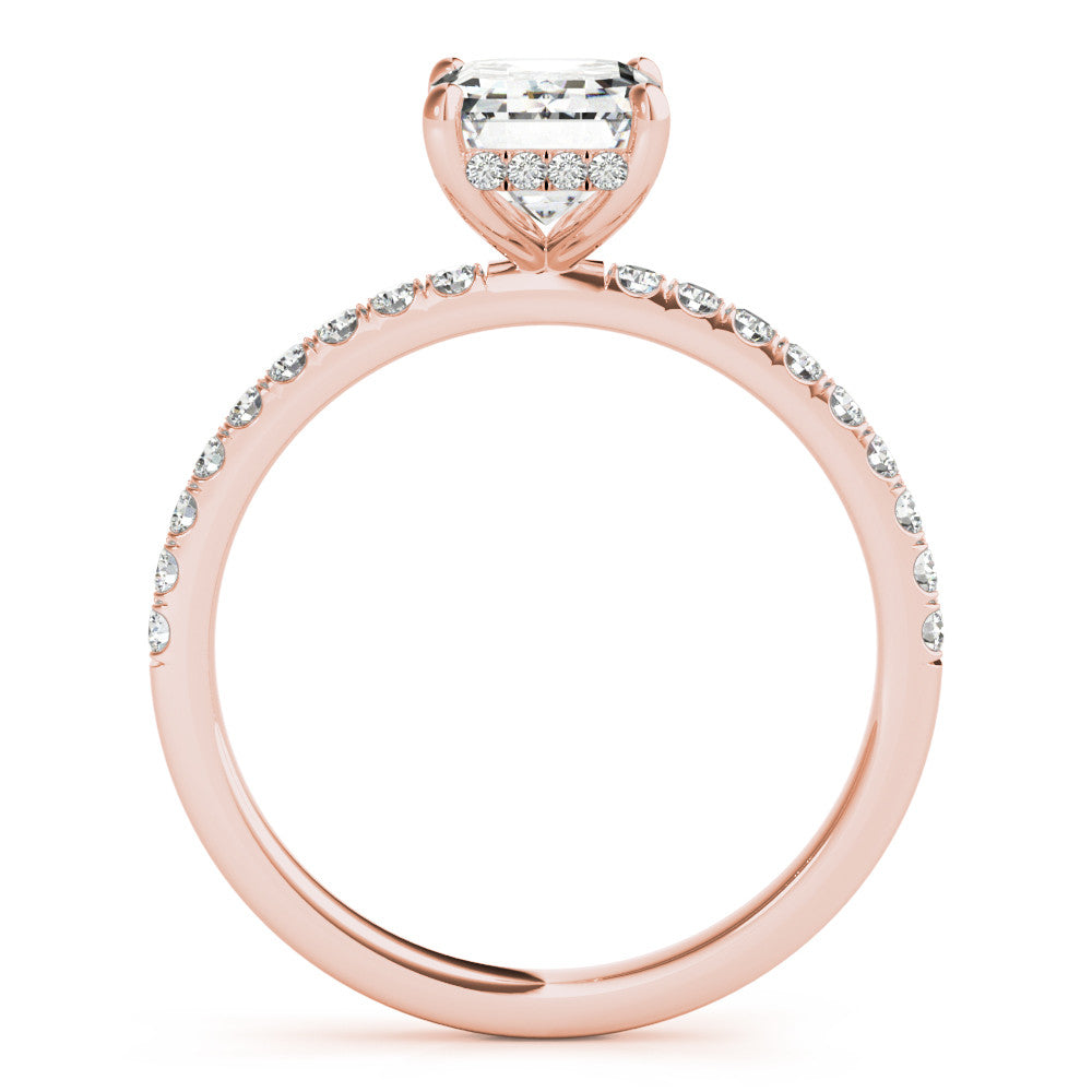 Emery Lab-Created Diamond Single Row Hidden Halo Engagement Ring (1.27 ct.)