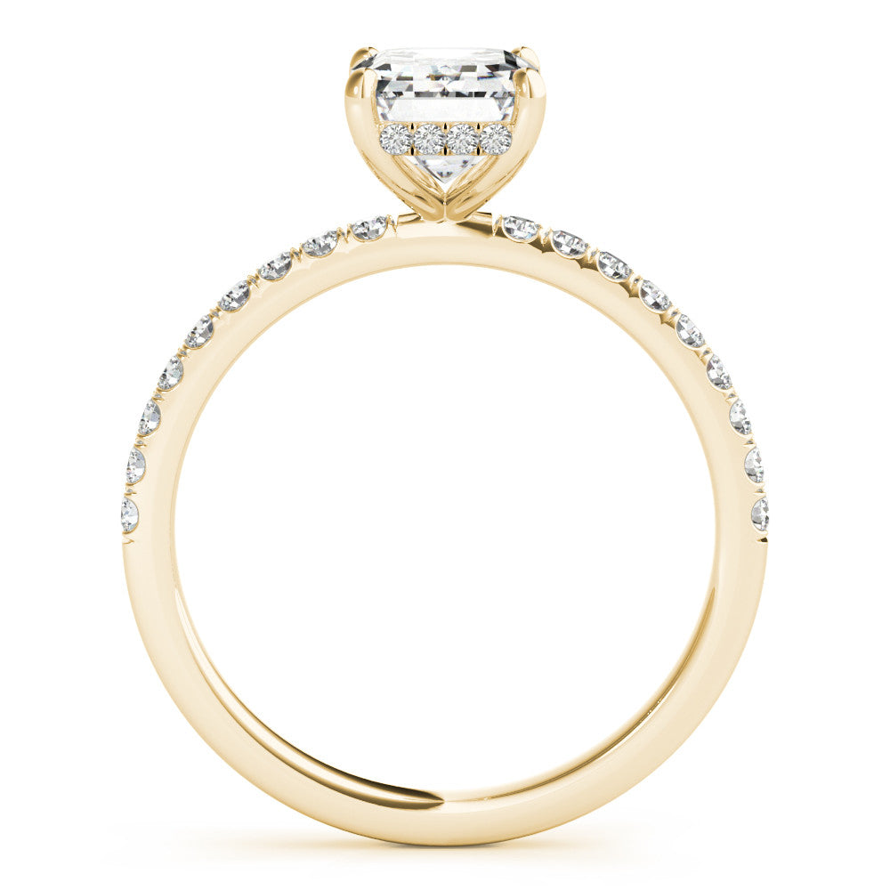 Emery Lab-Created Diamond Single Row Hidden Halo Engagement Ring (1.27 ct.)