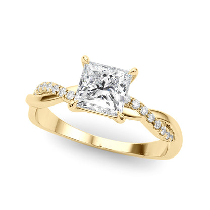 Princess Cut Lab-Created Diamond Twisted Single Row Engagement Ring (1.10 ct. tw.)