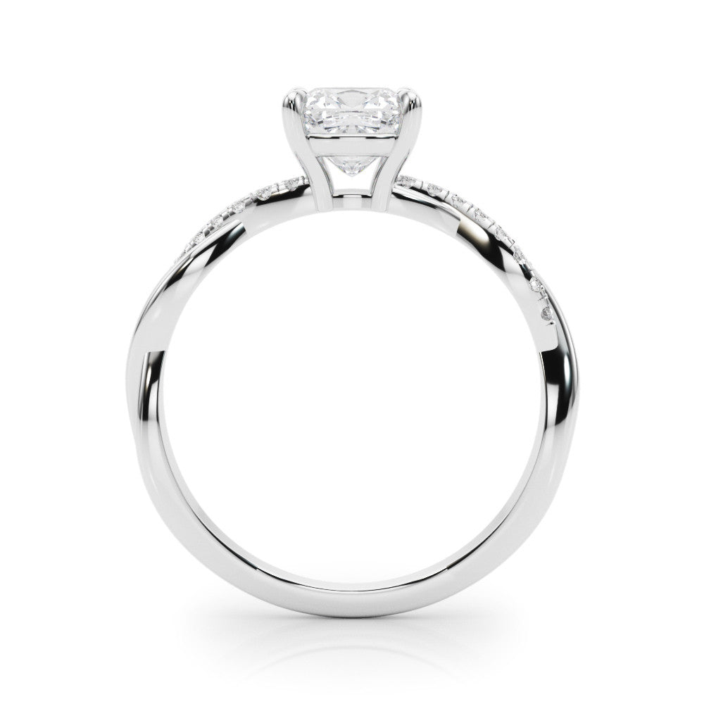 Cushion Cut Lab-Created Diamond Single Row Engagement twisted style Ring (1.10 ct. tw.)