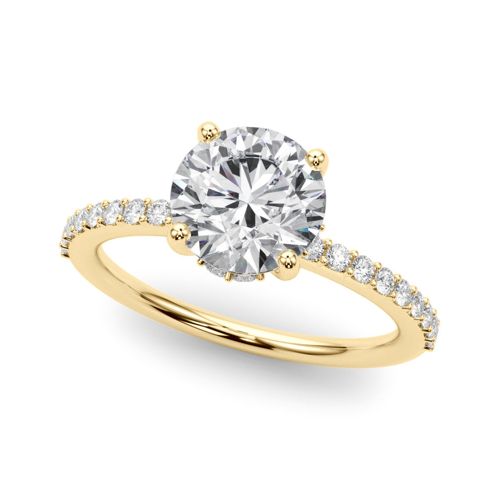 Lab-Created Diamond Single Row Hidden Halo Ring (1.30 ct. tw.)