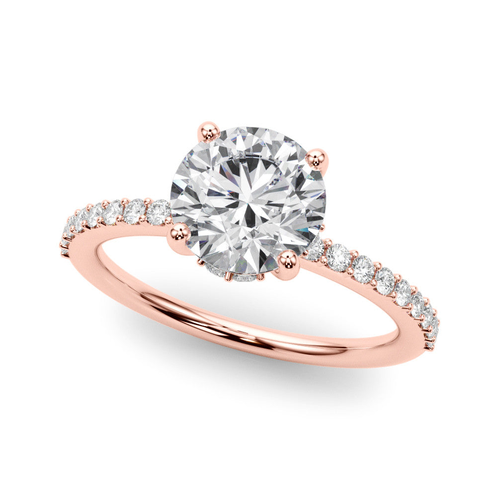 Lab-Created Diamond Single Row Hidden Halo Ring (1.30 ct. tw.)