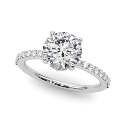 Lab-Created Diamond Single Row Hidden Halo Ring (1.30 ct. tw.)