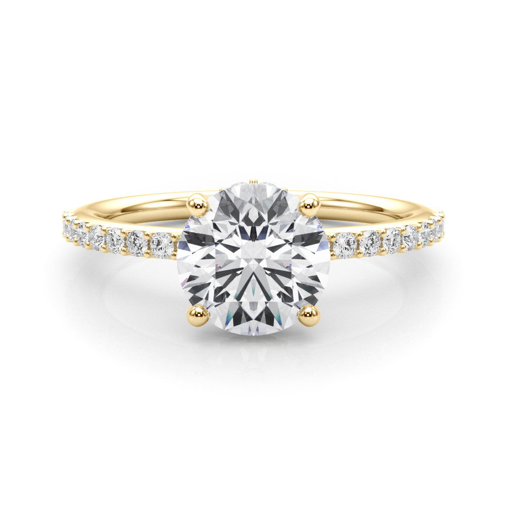 Lab-Created Diamond Single Row Hidden Halo Ring (1.30 ct. tw.)