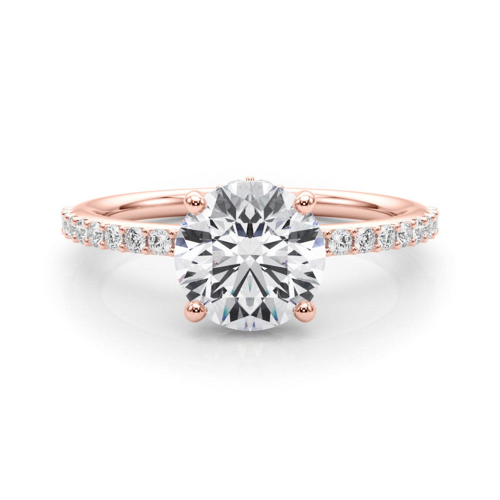 Lab-Created Diamond Single Row Hidden Halo Ring (1.30 ct. tw.)