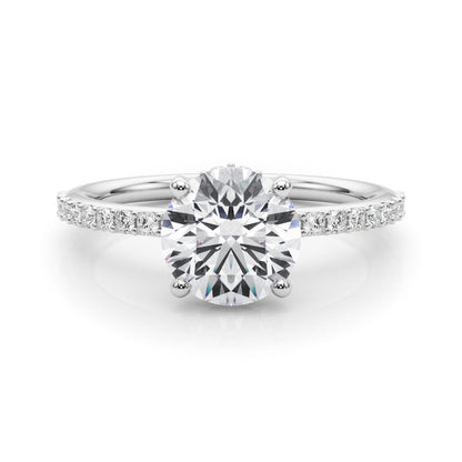 Lab-Created Diamond Single Row Hidden Halo Ring (1.30 ct. tw.)