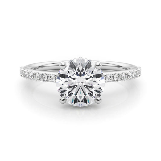 Lab-Created Diamond Single Row Hidden Halo Ring (1.30 ct. tw.)