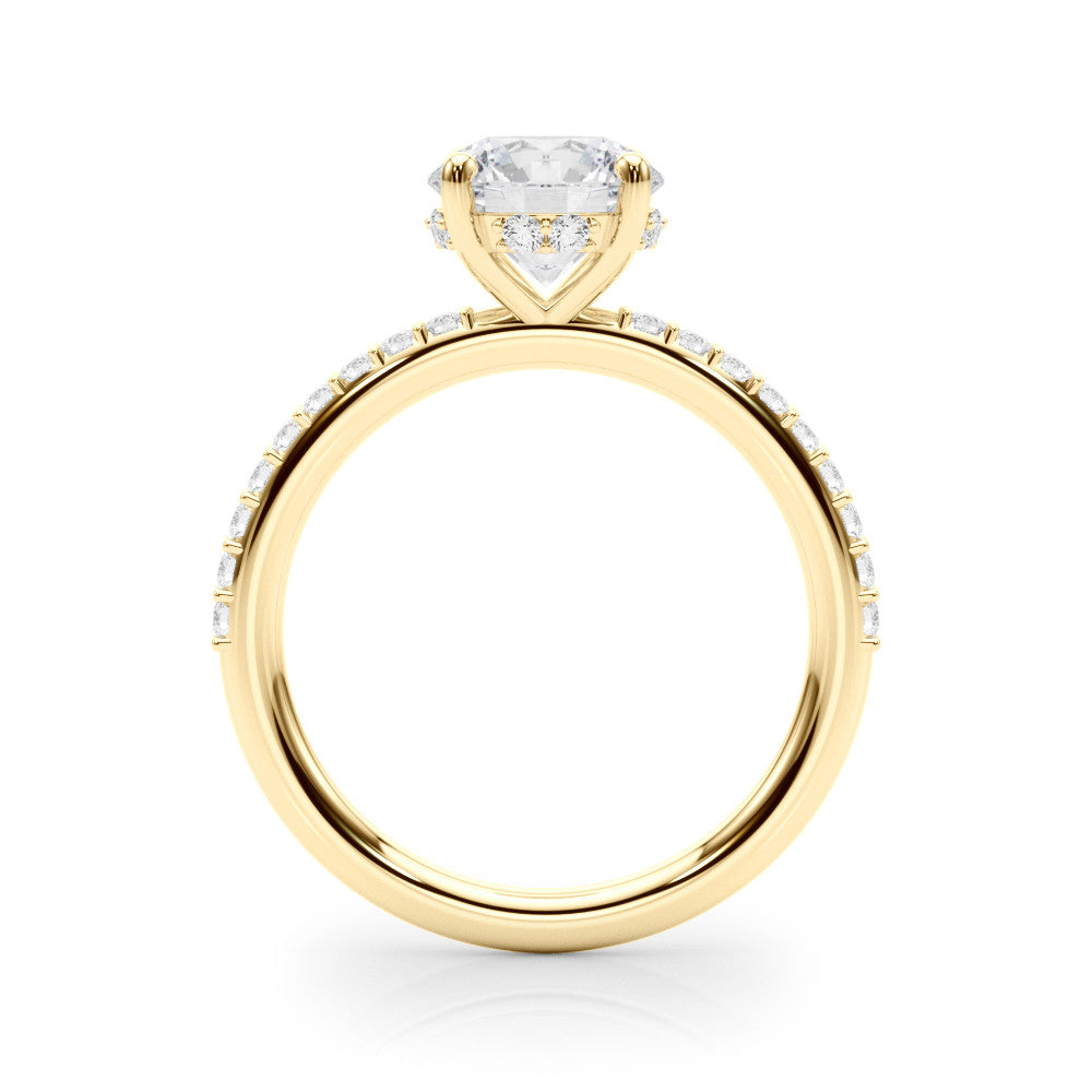 Lab-Created Diamond Single Row Hidden Halo Ring (1.30 ct. tw.)