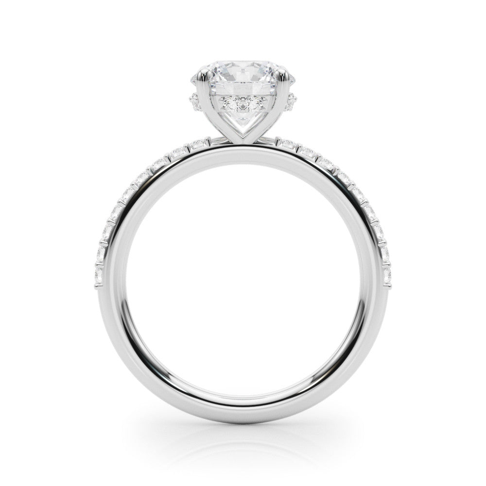 Lab-Created Diamond Single Row Hidden Halo Ring (1.30 ct. tw.)