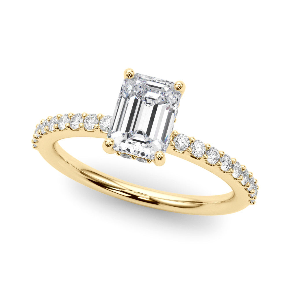 Vera Lab-Created Diamond Single Row Hidden Halo Engagement Ring (1.33 ct.)