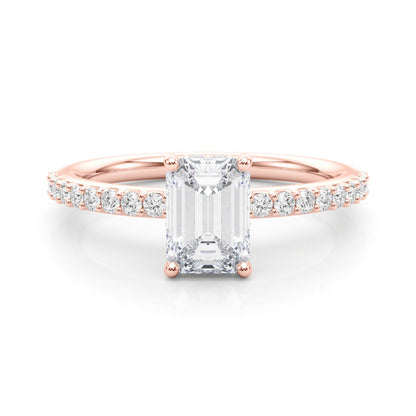 Vera Lab-Created Diamond Single Row Hidden Halo Engagement Ring (1.33 ct.)