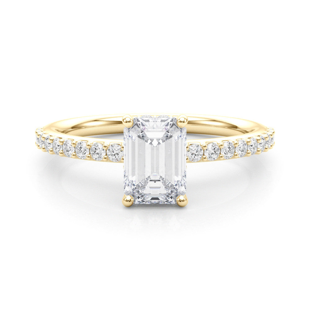 Vera Lab-Created Diamond Single Row Hidden Halo Engagement Ring (1.33 ct.)