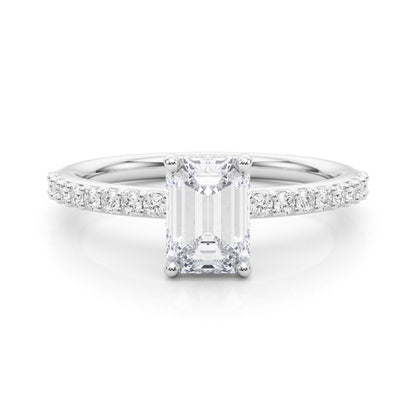 Vera Lab-Created Diamond Single Row Hidden Halo Engagement Ring (1.33 ct.)