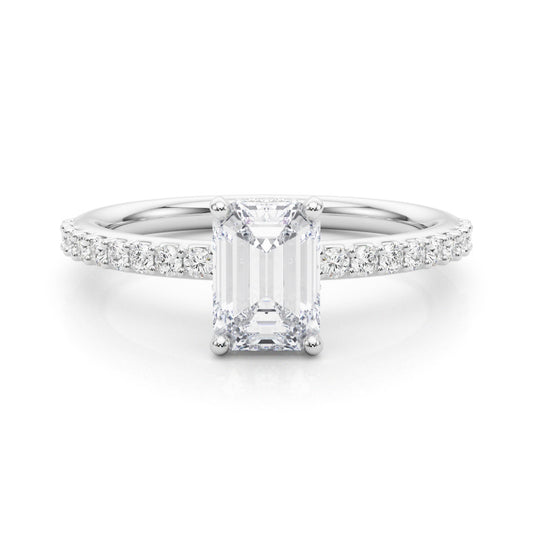 Vera Lab-Created Diamond Single Row Hidden Halo Engagement Ring (1.33 ct.)