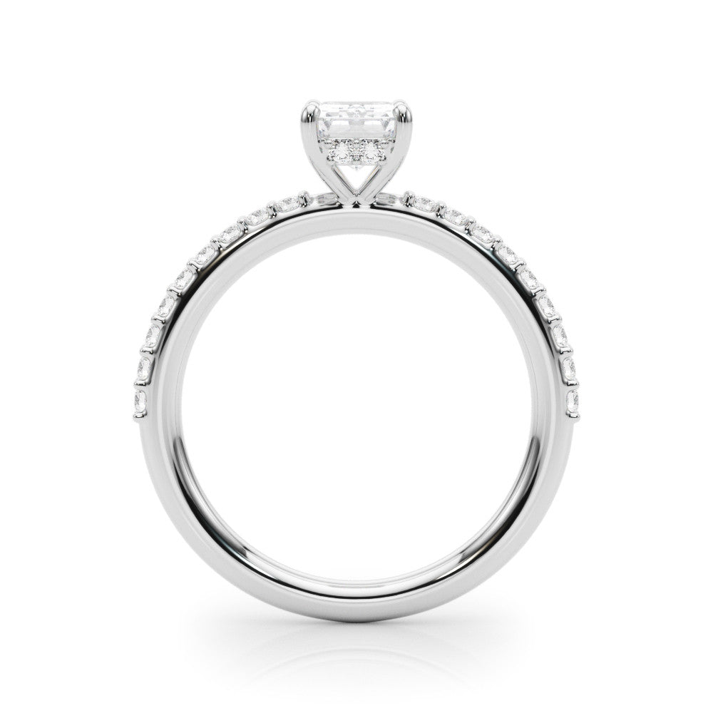 Vera Lab-Created Diamond Single Row Hidden Halo Engagement Ring (1.33 ct.)