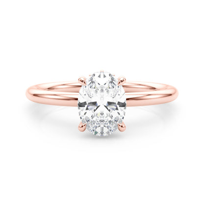 Emery - Oval Cut Lab-Created Diamond Hidden Halo Solitaire Engagement Ring (1.05 ct. tw.)